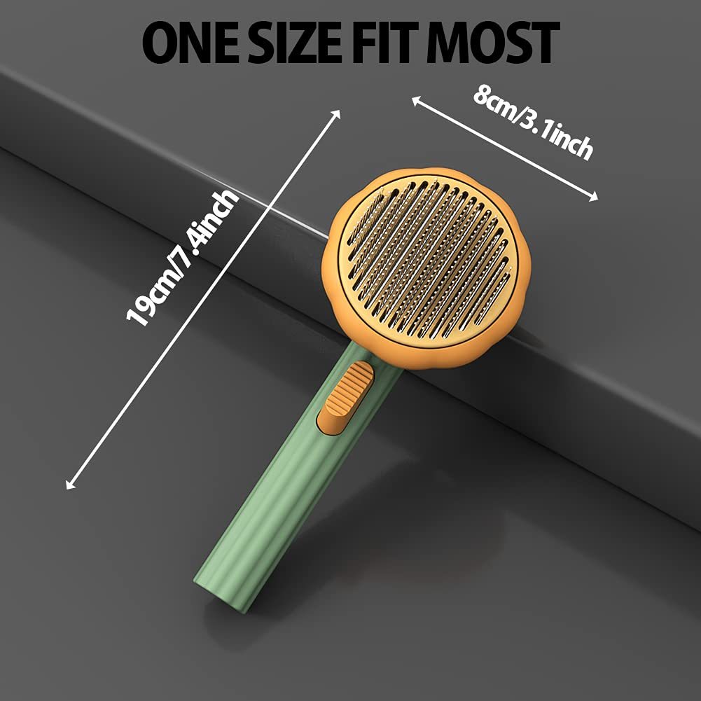 Retractable Pumpkin Pet Grooming Brush